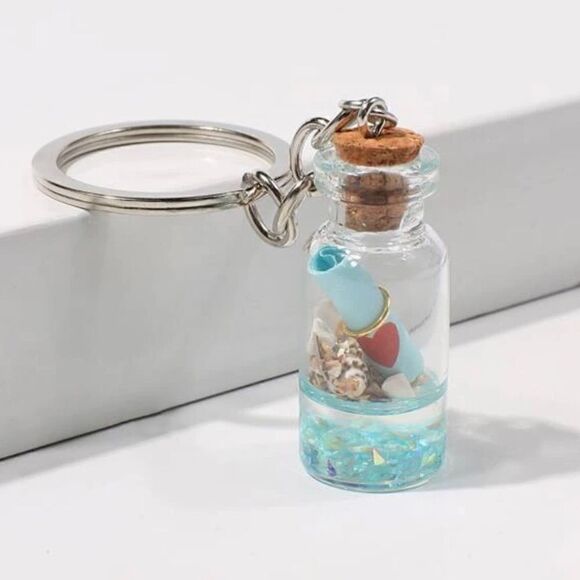 Message in a Bottle Keychain - Picture 1 of 4